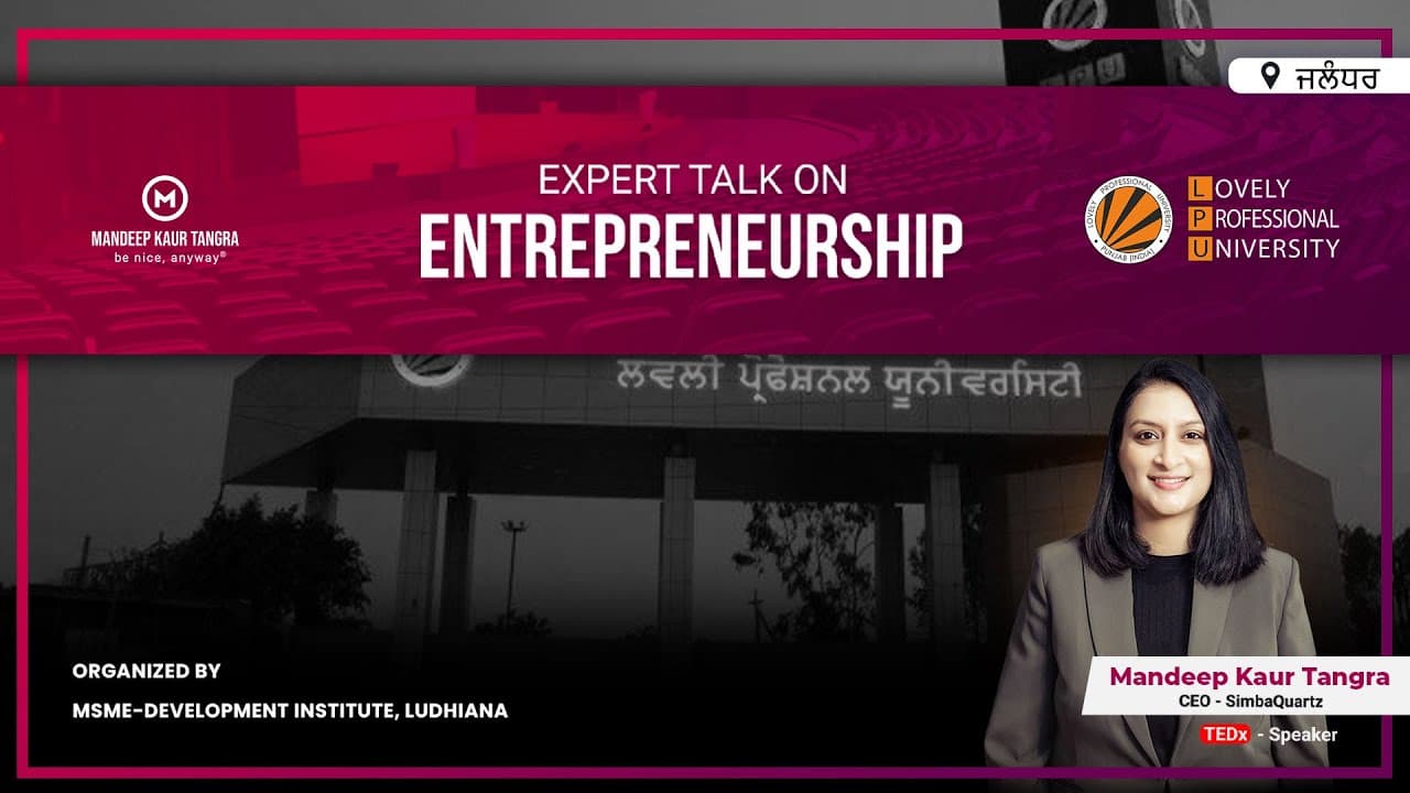 Expert Talk on Entrepreneurship at LPU